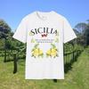 Sicilia T Shirt For Sicilian Lovers Zeist Lemon Summer Italy Words Vintage Designer Clothes Homme Stretched Soft Unisex