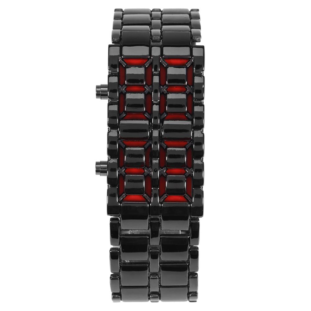 Fashionable Steel Band Couple Bracelet Watch LED Lighting Electronic Wristwatch (#2)