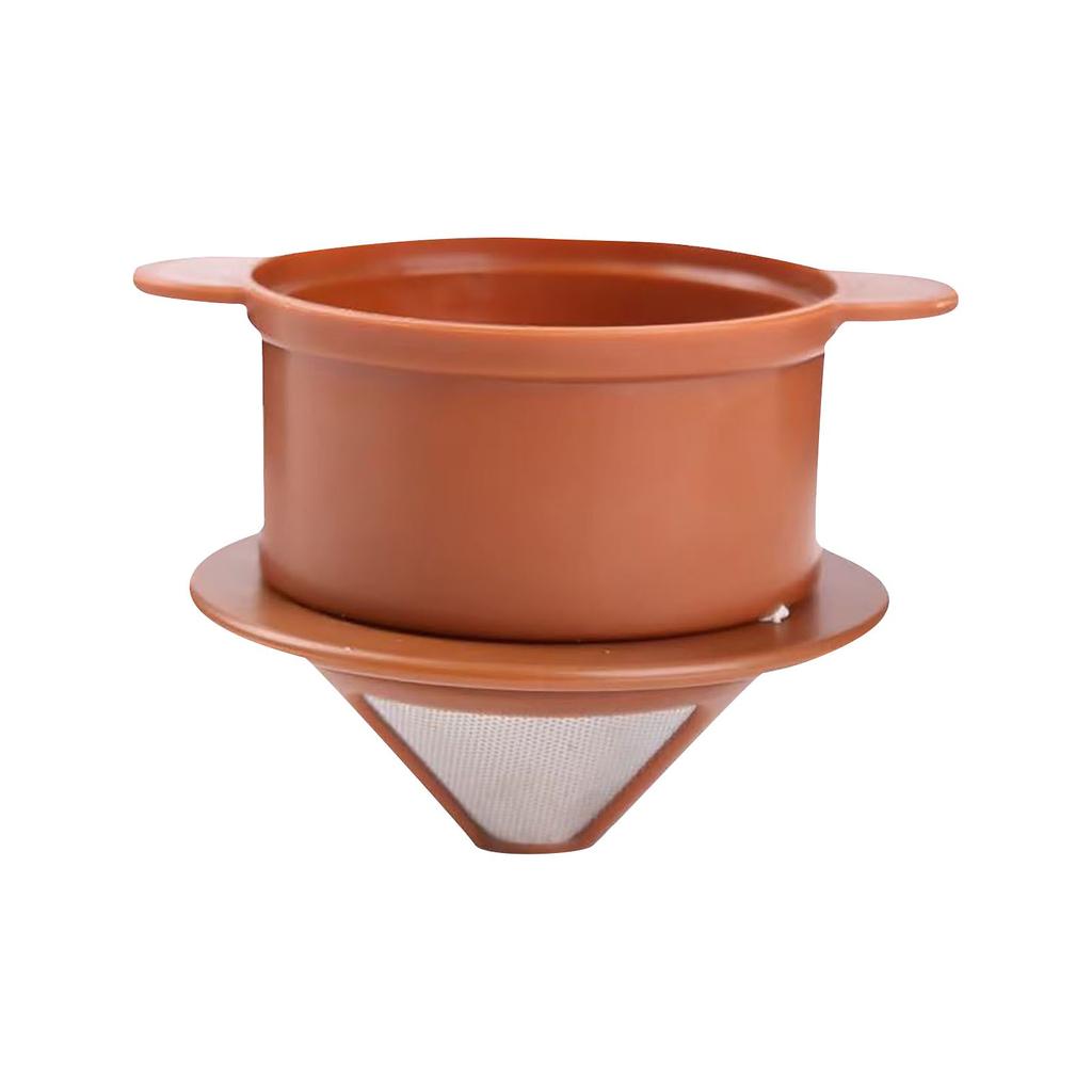 Portable Hand Brewed Coffee Filter Double Layer Stainless Steel Filter Drip Filter Cup Free Filter Paper Coffee Filter Cup