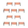 T02C!10Pcs Plastic Model Park Bench Model Landscape 1:50 With Black Arm