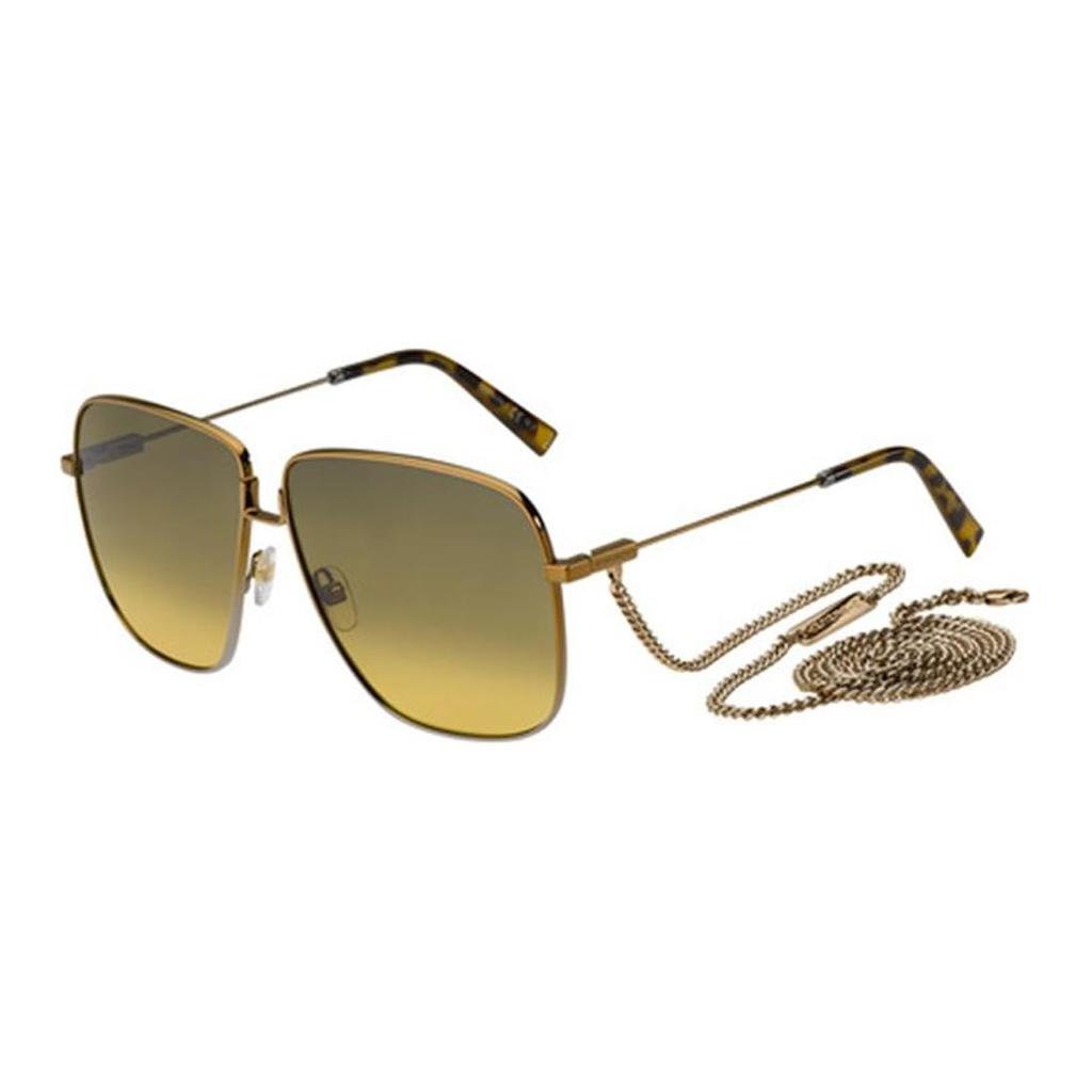 Givenchy Square Sunglasses with Chain Unisex Gold