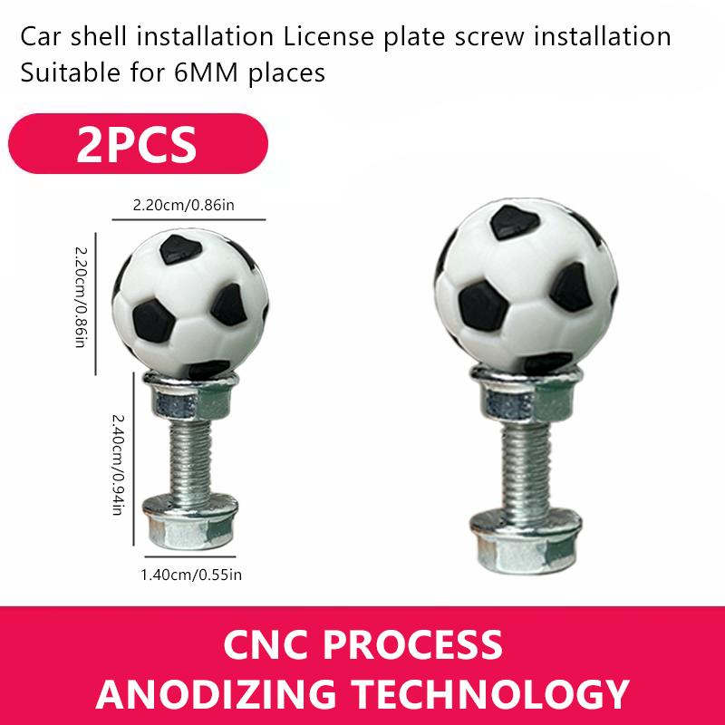 

SEAMETAL Motorcycle License Plate Frame Bolt Screws Ball Decor Truck Fastener Cap Car License Plate Frame Bolts Screw For Any 6mm football белый/чёрный