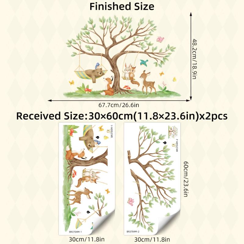 Lekfulla Djursgungor Väggdekaler Intressant Heminredning För Vardagsrum Sovrum Dekoration
