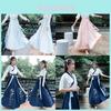 Hanfu Dress For Women With Embroidered Cross Collar And Polyester Fabric For Daily Wear
