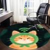 1PC Cat Wi-Fi Office Round Area Rug, Indoor Mat Suitable ForOffice, Under Office Chairs Bedroom Living Room Home Decor, Room Deco f167