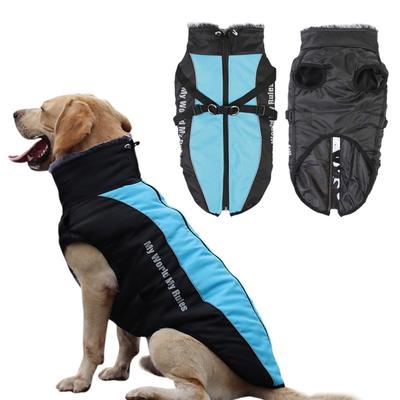 Winter Haustier Hundejacke mit Geschirr Warm Große Hundekleidung Wasserdichter Hundemantel für Große Hunde Chihuahua Französische Bulldogge Outfits 6XL