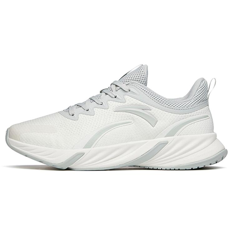 New Anta Running Collection Lightweight Shock Absorbers Low Top Running Shoes Women's White Gray 122145523-3