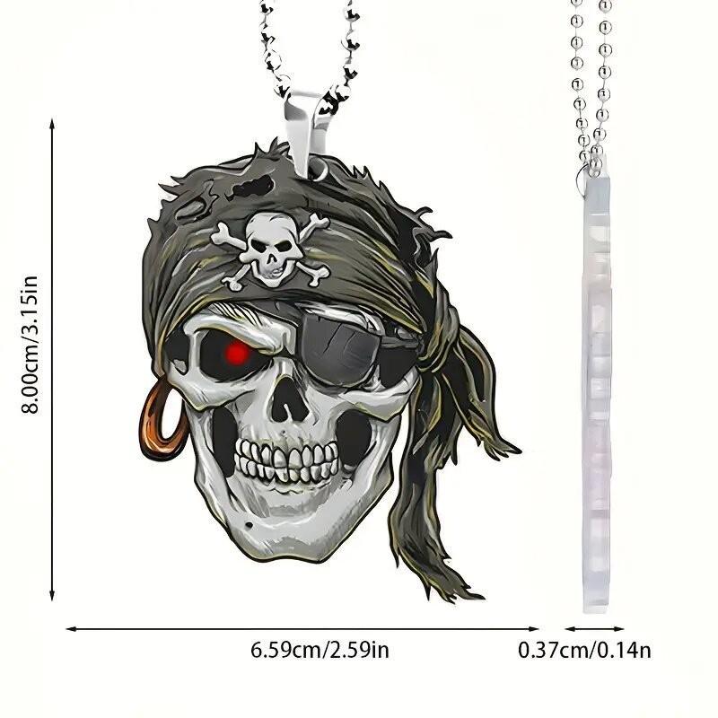 Pirate Inspired Retro Acrylic 2d Car Interior Decor Hanging Pendant Unique Keychain Accessory