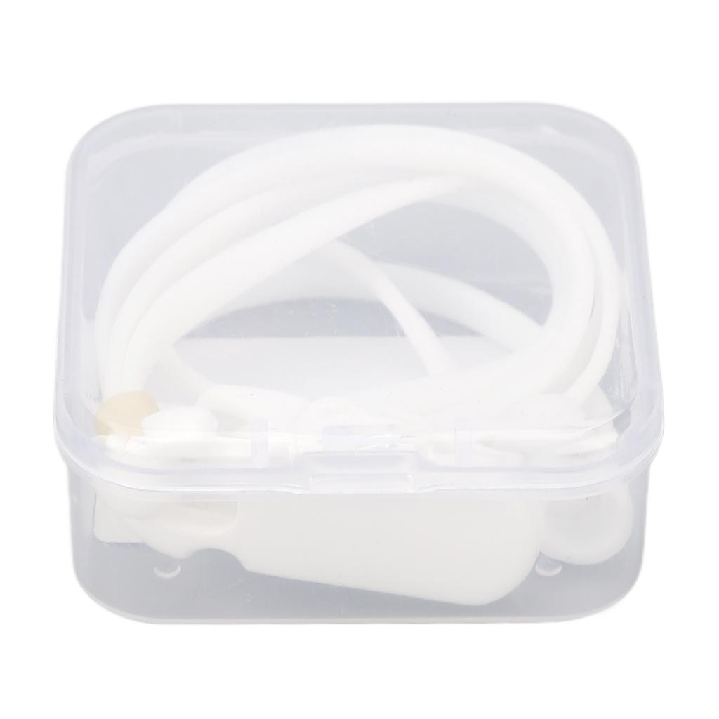 Schallverstärker Seilclip Tragbares Fixseil Fallschutz Schutzsilikon Schallverstärker Lanyard-Clip Weiß