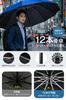 Large Size 12 Folding Automatic Opening and Reverse Teflon Folding Heat UV Rain and Sun Rain and Typhoon Heavy Rain and Day Gift Extra - Ribs
