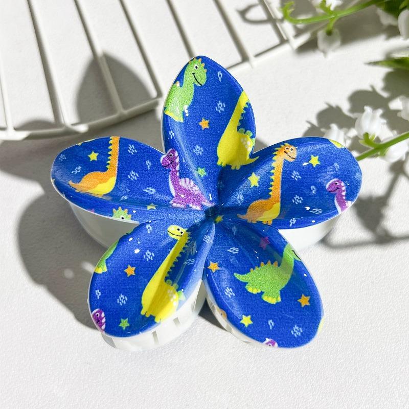 Printed Clips, Egg Flower Fresh and Light Hair Clips Back of The Head Updo Shark Clips