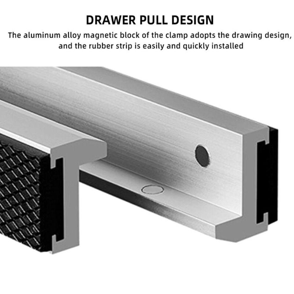 Universal Fit Silver Vise Jaws Multi-Purpose Protector Cover Vice Jaw Covers Strong Magnetic Universal Vice Jaws Metal Vice