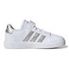 Adidas Grand Court 2.0 Little Kid White Matte Silver Kids Sneakers Cloud-White GW6516
