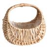 Flower Basket Attractive Appearance Easy Carrying Durable Rattan Flower Basket for Wedding