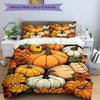 3pcs bedding set Pumpkin Harvest Includes 1 Comforter + 2 Pillowcases, Without Pillow Inserts, Soft Comfortable,Bedding Set,a0909019