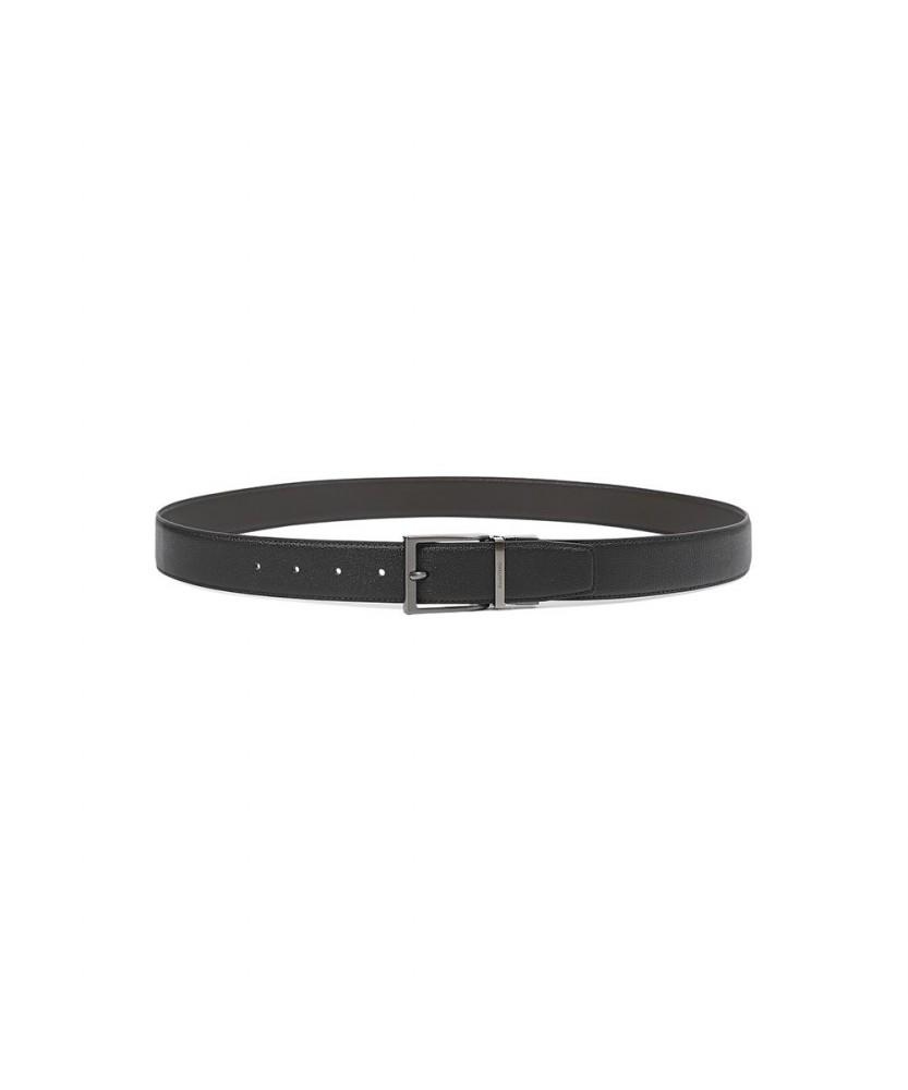 Benobelo Cowhide Black Satin Tab Belt Black_Blf1Acb1280K1