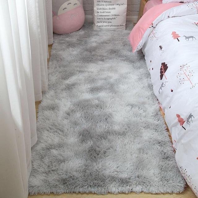 Soft Fluffy Carpet For Living Room Solid Color Plush Rug Children Bed Room Anti -Slip Floor Carpets Window Bedside Home Decor