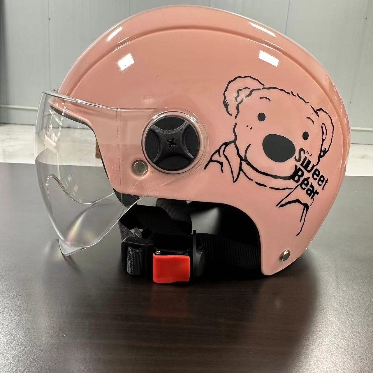 

Милая летняя шляпа для защиты от солнца для мужчин и женщин, универсальный всесезонный электрический мотоциклетный шлем плюс защита ушей