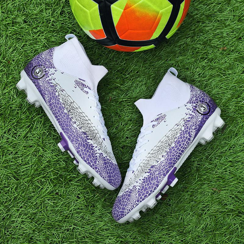 Men's High -top Football Shoes Large -size Children's Artificial Lawn AG Long Nail Football Training Shoes