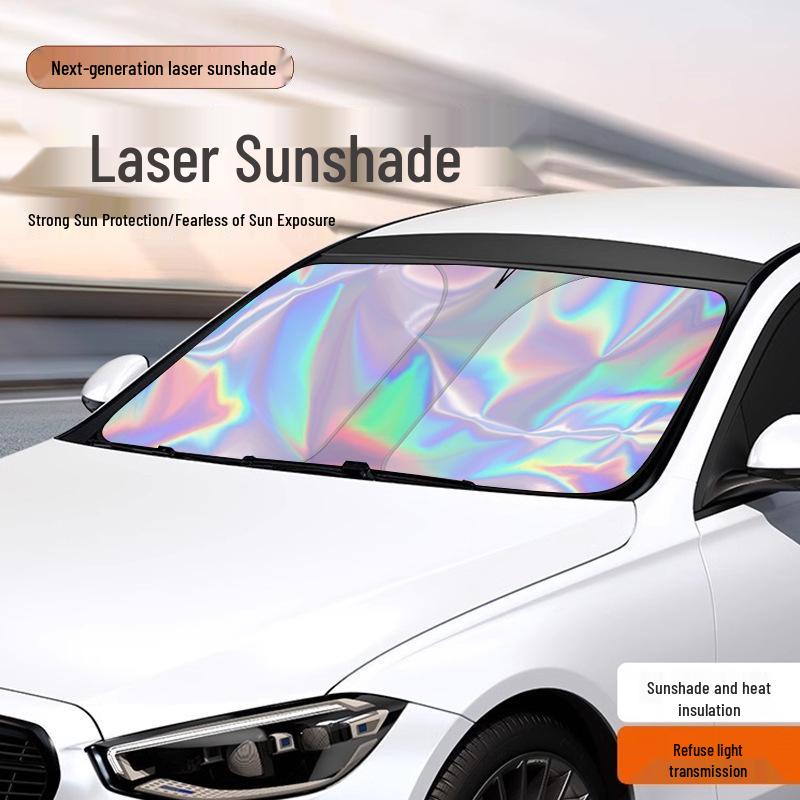 Front Windshield Laser Sunshade: Heat Insulation & Privacy Curtain