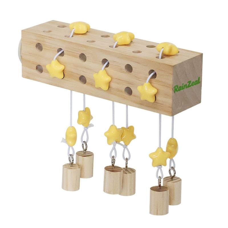 

Interactively Bird Stand Wooden Bird Playing Gym Stand Cage Accessories Enrichment Toy For Parakeets/Cockatiels 1