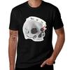 Flwr Skull Tshirt Basic Short Sleeve Tshirt For Unisex