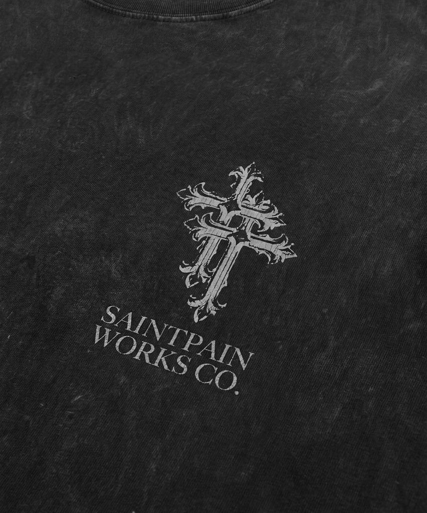SAINTPAIN Sp Double Cross Pigment Short Sleeve Tee Black