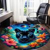 1pc Panther Floral Fantasy Chair Carpet for Office Non-Slip Mat for Office - Decorative Floor Mat  yy251030273