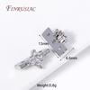 18K Gold Plated Inlaid Zircon Flower Shape Connector 2/3 Hole Spacer Accessories Separators For DIY Strands Beading Jewelry