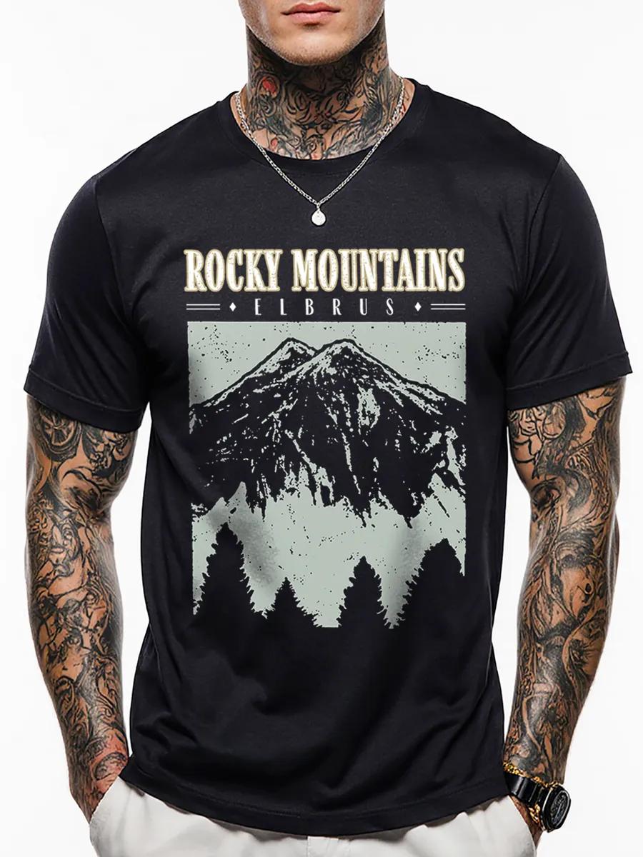 T-shirt with Mount Elbrus print L