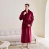 Thick Flannel Unisex Bathrobe - Plus Size, Couple's Long Nightgown Pajamas