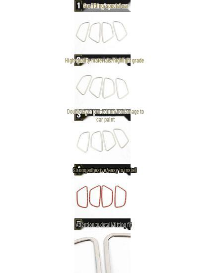 Luxgen U6/Uyu6 Stainless Steel Interior Door Handle Decoration Ring.