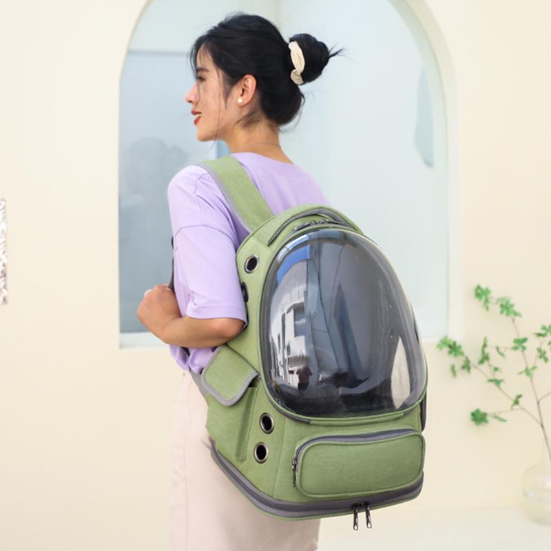 Large Capacity Transparent Pet Backpack - Breathable Space Capsule Design for Cats