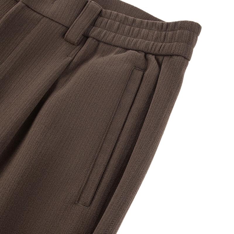 SEVEN Men's Brushed Knit Business Casual Straight-Leg Trousers