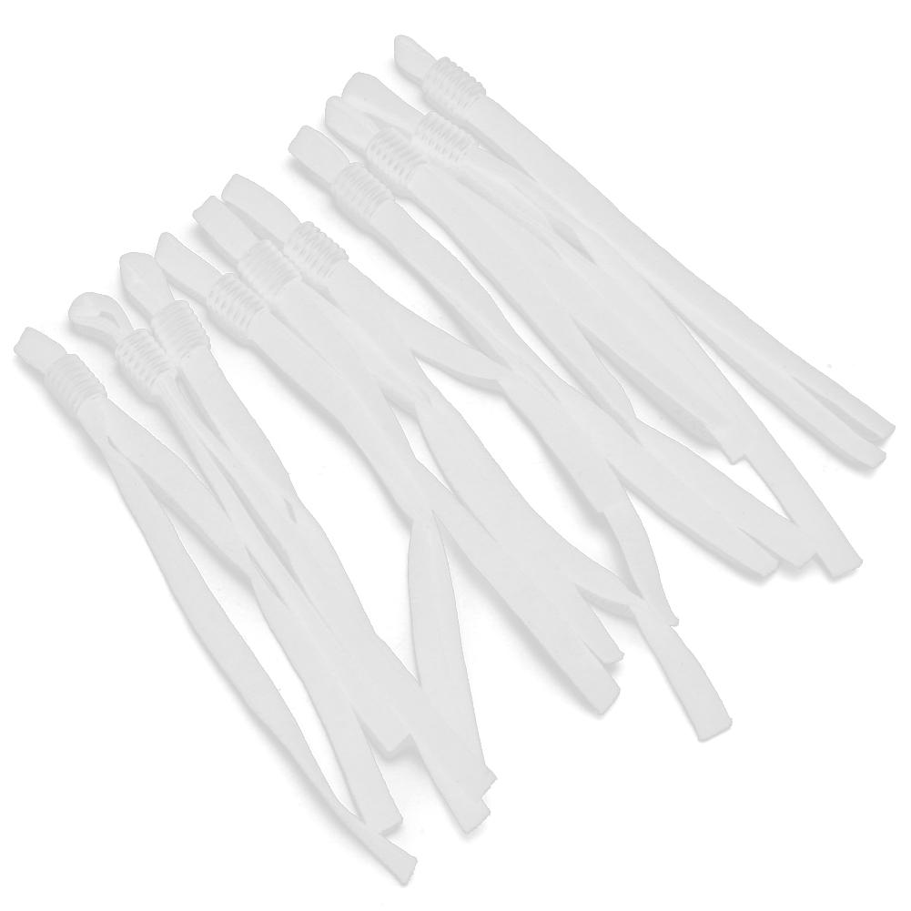 

200pcs Elastic Bands Adjustable Buckle Stretchy Earloop Rope String Cord for SewingWhite Cylindrical білий
