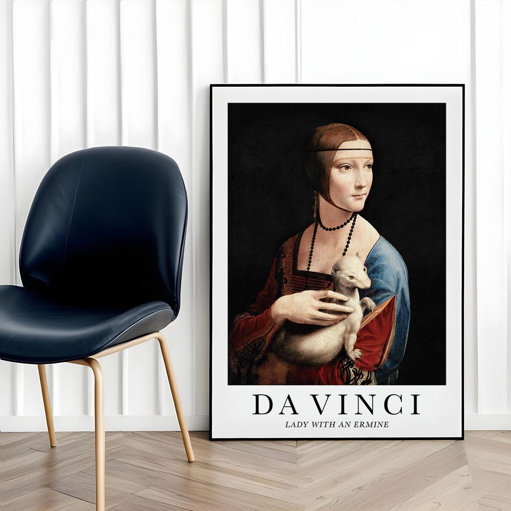 Poster In Frame Leonardo Da Vinci Lady with an Ermine