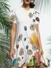 Women's New Crew Neck Short Sleeve T-Shirt Dress. American Trend Digital Print. Casual ; Versatile for Spring and Summer. Elegant ; Chic Women's Dr