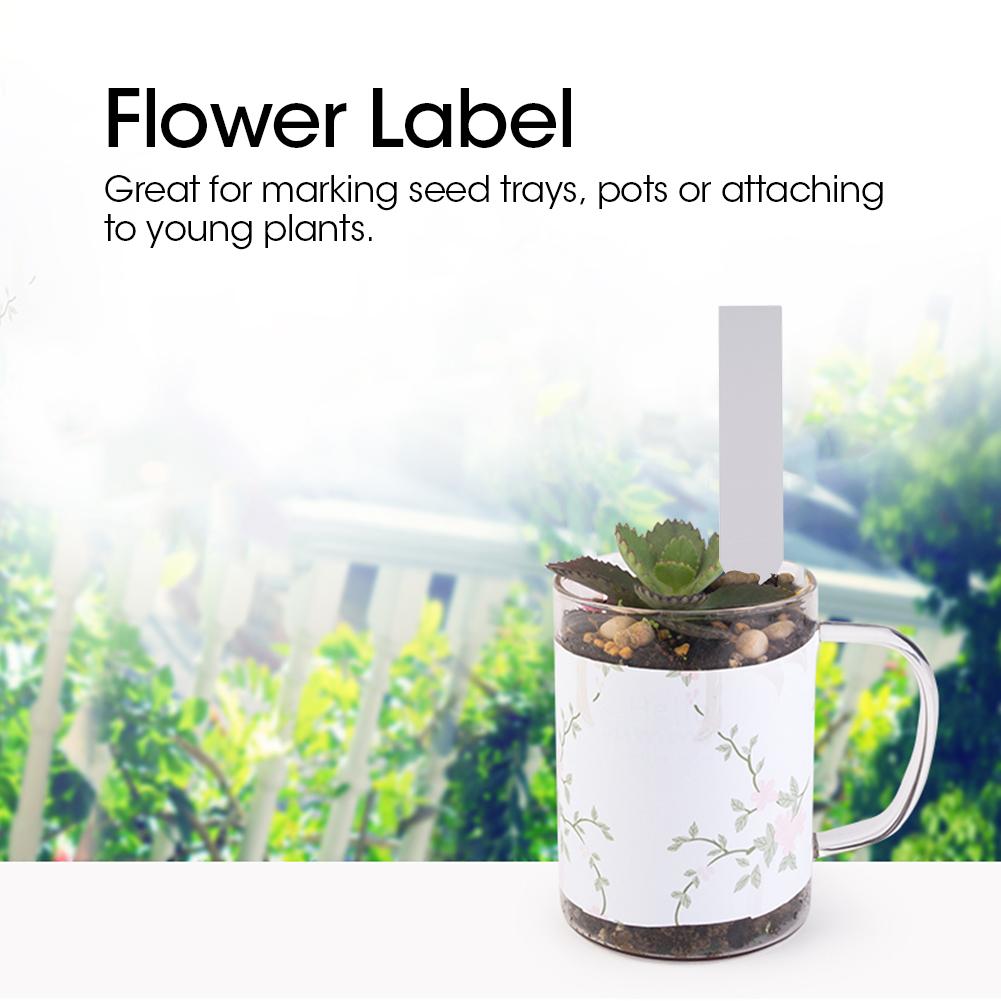 

100 шт. Пластиковые этикетки для семян растений Маркер для горшка Питомник Садовые колышки Бирки Белые белый