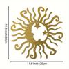 Bohemian Sun Moon Steel Wall Art Weather Resistant Indoor Outdoor Decor
