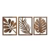 3 Pezzi Foglie di Palma Legno Arte da Parete, Pianta Tropicale Boho Decorazione Murale, Pannello Scultura da Parete Minimalista Intagliato a Vuoto per Casa Soggiorno, Camera da Letto,