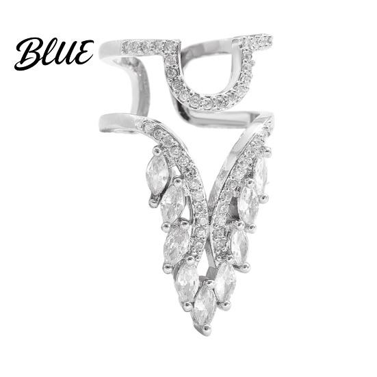 Luxury Nail Jewelry Ring 3D Butterfly Flower Wing Design Detachable