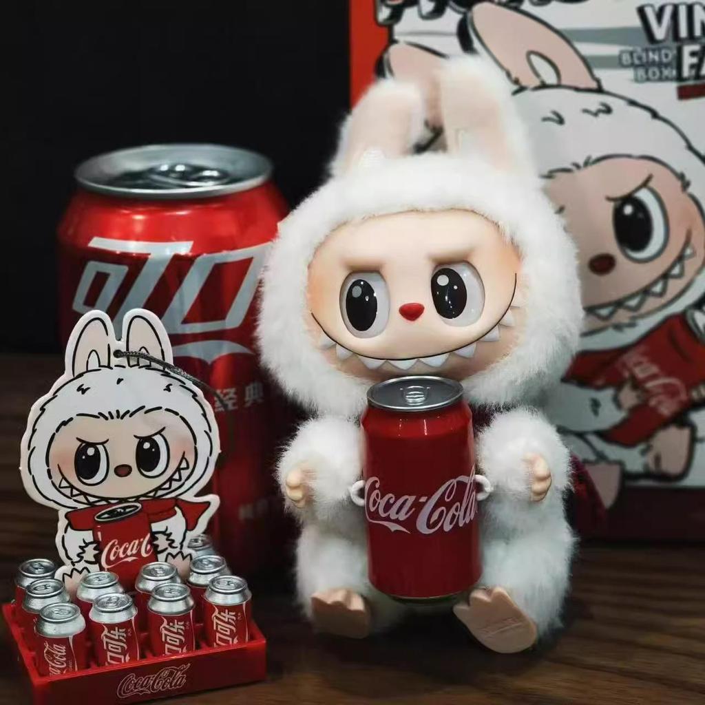 POPMART Labubu Coca-Cola Edition Vinyl Plysj Blindboks - Sit Sit Party Series Trendy Leke