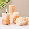 3D Geometrisk Silikonljusform Textur Cylindrisk Tvålform DIY Nordisk Stil Aromaterapiljusform Hemdekoration