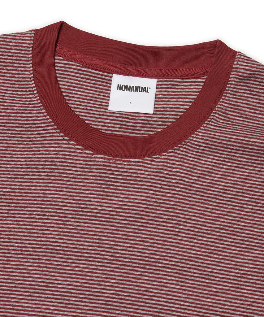Nomaenyueol Fine Stripe T-Shirt - Burgundy