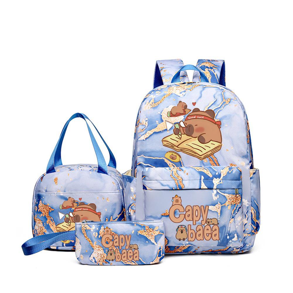 New Kapibara Korean version schoolbag for girls and students to reduce the burden of leisure backpack, high value and lightweight backpack.