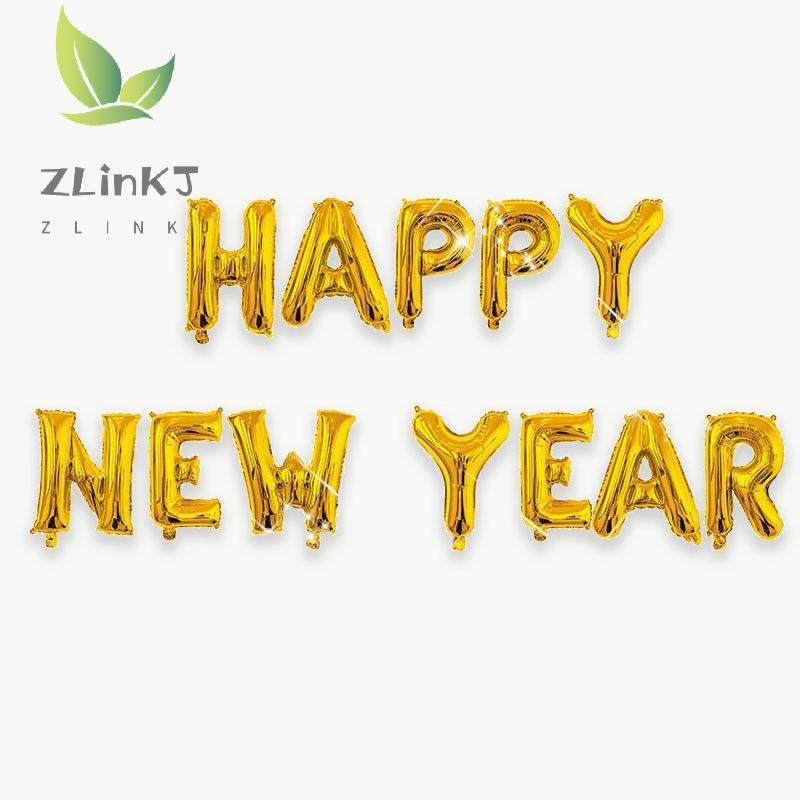 1pc 2026 Happy New Year Metallic Foil Balloons Festive Decor For Parties Celebration Home Decoration