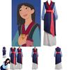 Elegant Mulan Traditional Kimono Dress Full Set For Halloween Party Cosplay