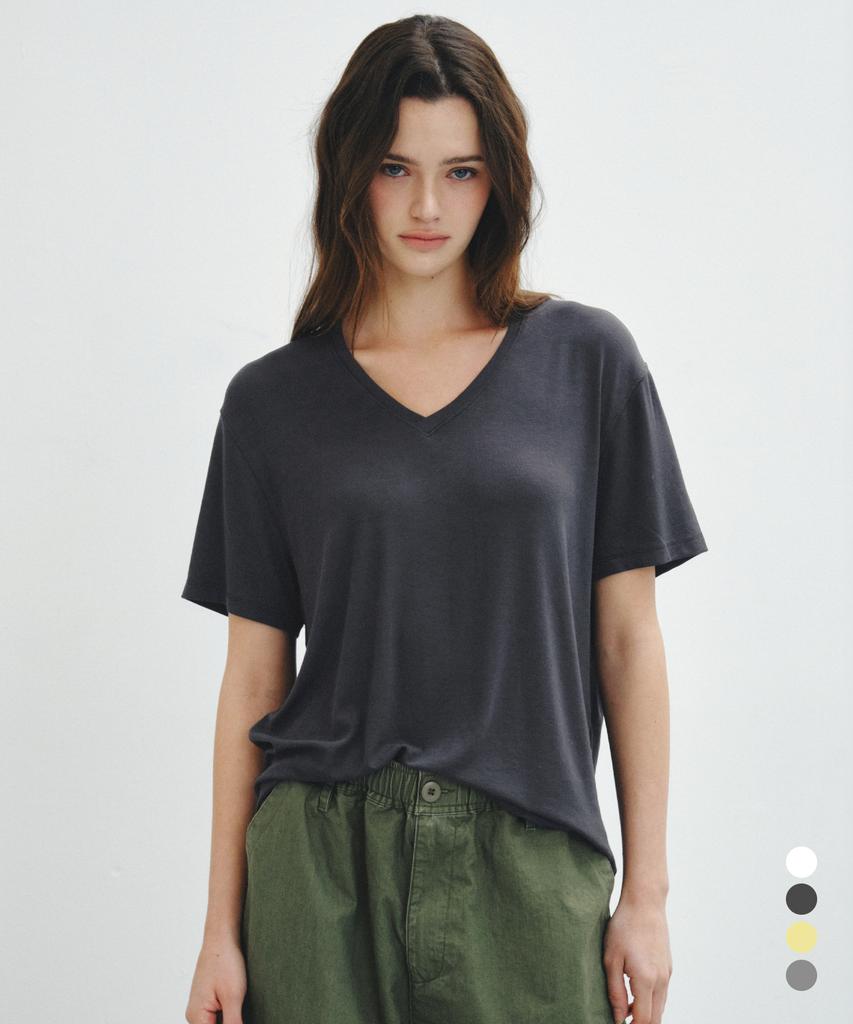 CITTA Daily Soft Touch Vneck Tee_Ctt3010(4Color)