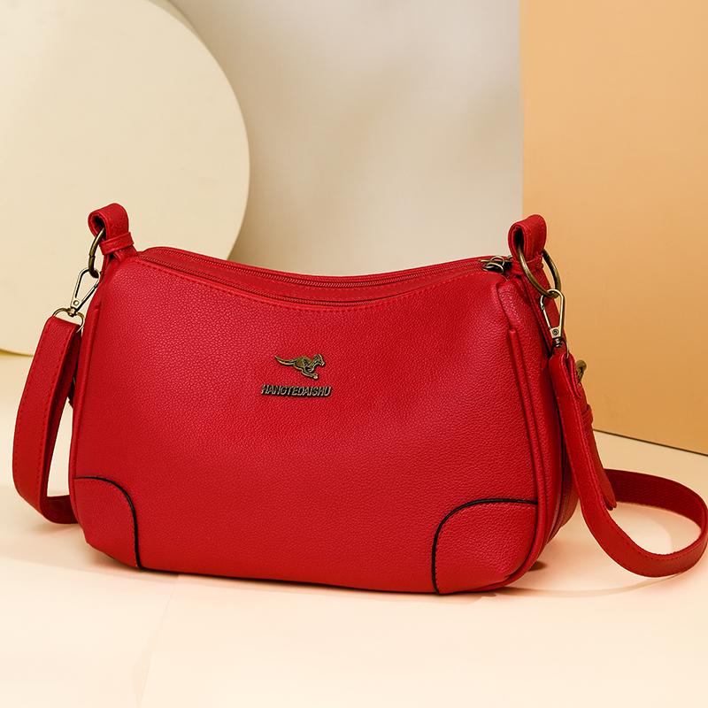 Solid Color Shoulder Bag Women's Bag Large Capacity Small Square Bag Commuter Crossbody Bag