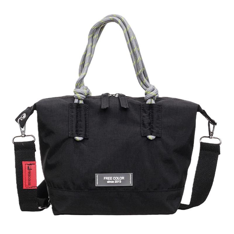 Women s 2026 Versatile Lightweight Nylon Crossbody & Tote Bag чёрный
